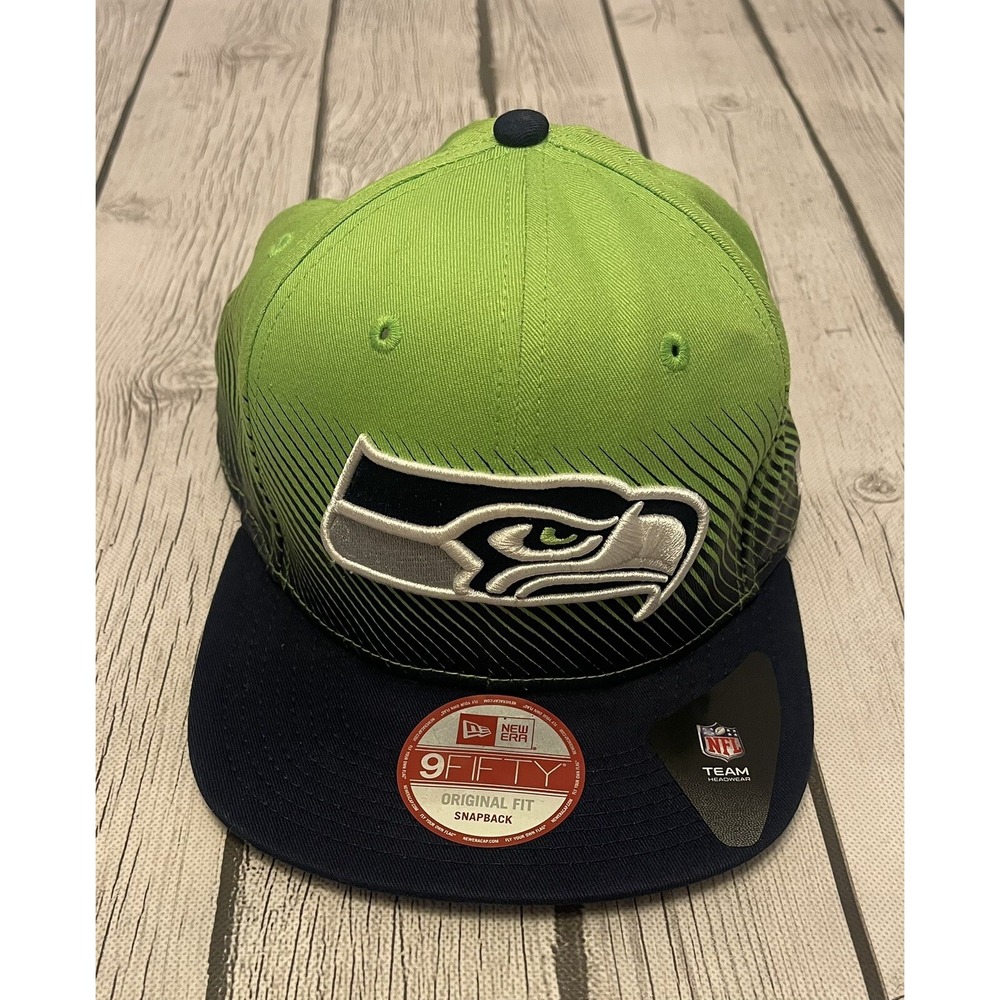 Seattle Seahawks New Era Baseball Cap Hat Green Blue Snapback